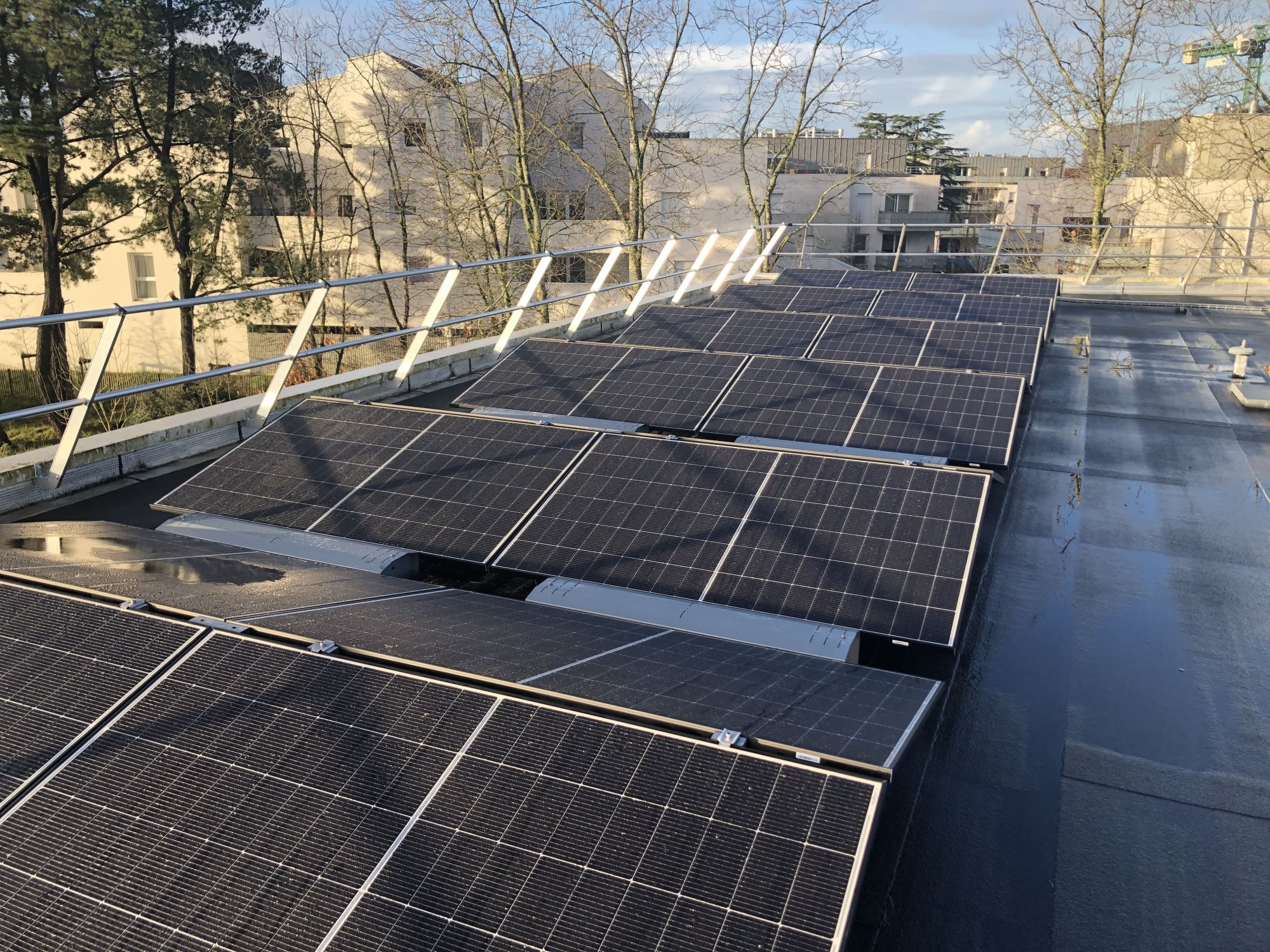 bureaux équipés d'une toiture solaire