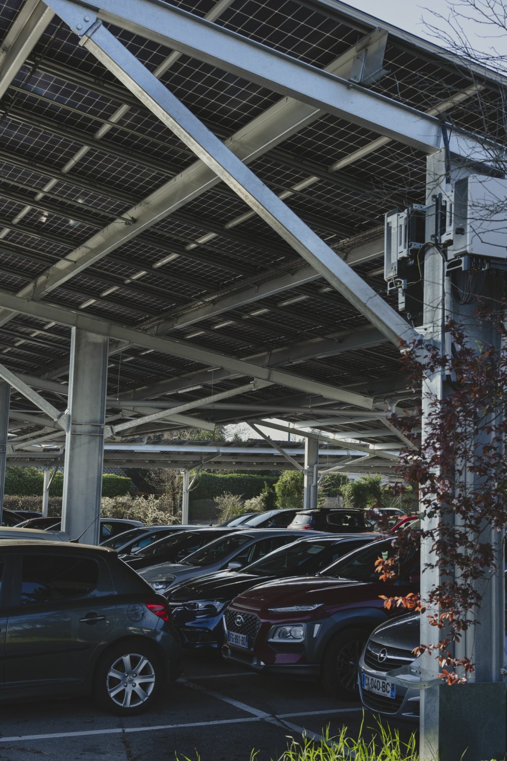 ombrière pour parking solaire